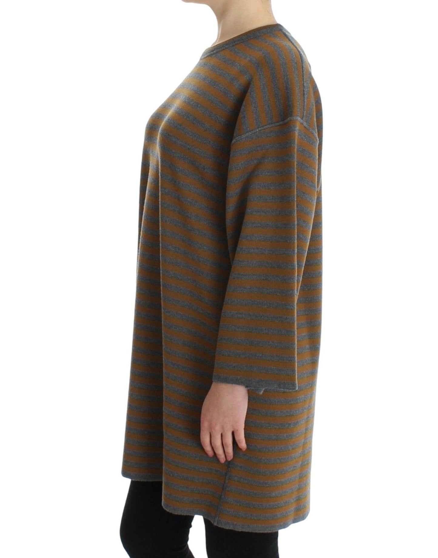 Pull oversize à rayures jaunes et grises Dolce &amp; Gabbana