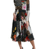 Dolce & Gabbana Multicolor Patchwork Floral Leopard Dress