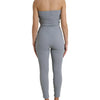 Dolce & Gabbana Gray Nylon Strapless Bodycon Jumpsuit Dress