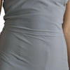 Dolce & Gabbana Gray Nylon Strapless Bodycon Jumpsuit Dress