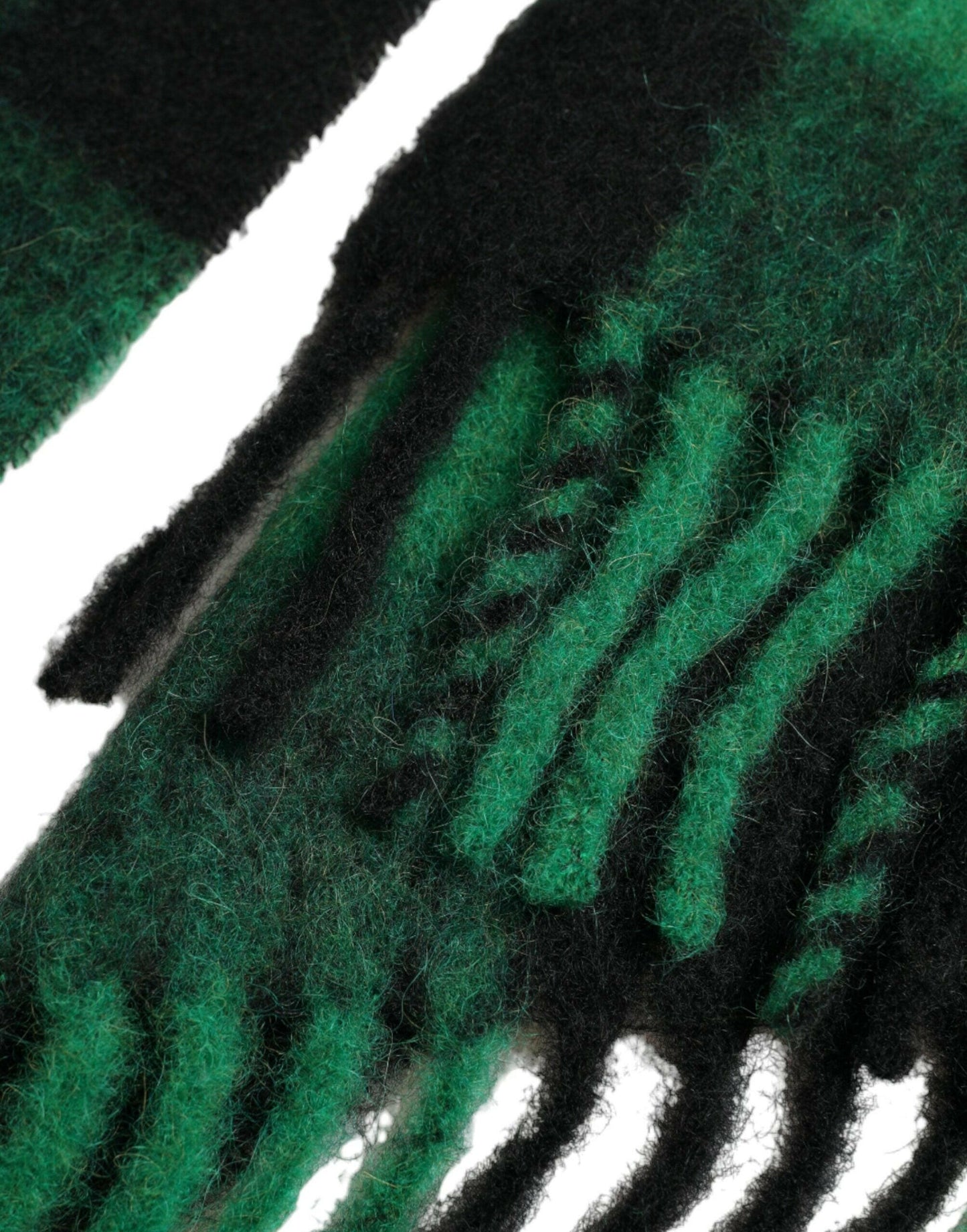 Dolce &amp; Gabbana – Poncho-Manteljacke mit Buffalo-Karomuster, Schwarz/Grün