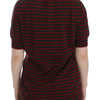 Dolce & Gabbana Red Gray Cashmere Short Sleeve Sweater