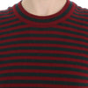 Dolce & Gabbana Red Gray Cashmere Short Sleeve Sweater