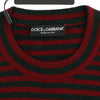 Dolce & Gabbana Red Gray Cashmere Short Sleeve Sweater