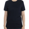 Blaues Rundhals-Baumwoll-Logo-T-Shirt von Ermanno Scervino Lingerie