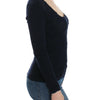 Ermanno Scervino Blue Knitted Wool Stretch Sweater Top