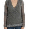 Ermanno Scervino Gray Wool Blend Stretch Long Sleeve Sweater