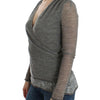 Ermanno Scervino Gray Wool Blend Stretch Long Sleeve Sweater