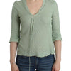 Ermanno Scervino Green Lightweight Knit Sweater Top Blouse