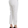 Ermanno Scervino White Cropped Jeans Denim Pants Branded Capri