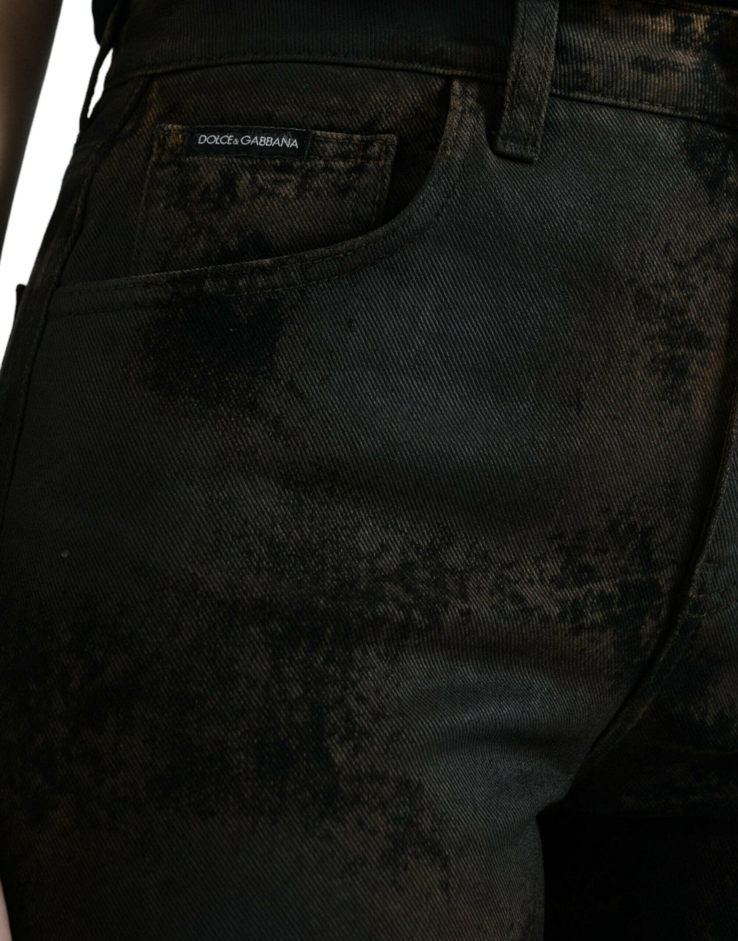 Dolce & Gabbana Brown BOYFRIEND Mid Waist Cotton Denim Jeans