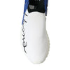 Dolce & Gabbana White Blue Sorrento Low Top Men Casual Sneakers Shoes