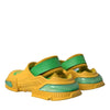 Dolce & Gabbana Yellow Green Rubber Clogs Men Slippers Men Shoes
