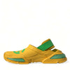Dolce & Gabbana Yellow Green Rubber Clogs Men Slippers Men Shoes