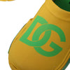 Dolce & Gabbana Yellow Green Rubber Clogs Men Slippers Men Shoes