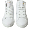Dolce & Gabbana White Saint Tropez High Top Men Sneakers Shoes