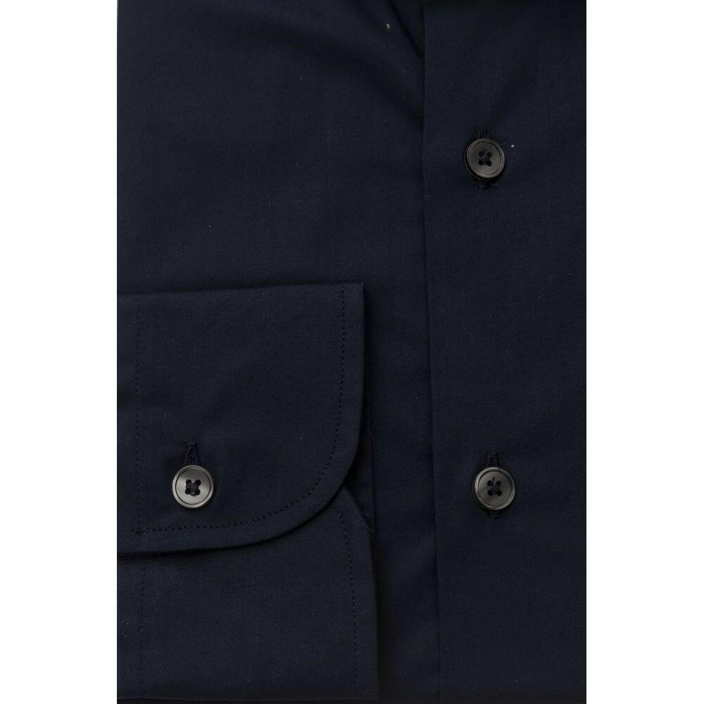 Bagutta Blue Cotton Men's Slim Shirt