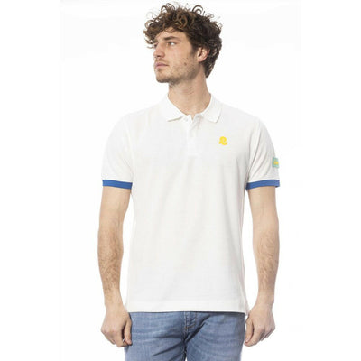 Invicta Herren-Poloshirt aus weißer Baumwolle