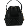 Versace Black Lamb Leather Bucket Shoulder Bag