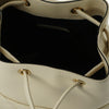 Versace White Lamb Leather Small Bucket Shoulder Bag