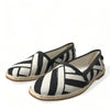 Dolce & Gabbana Beige Black Striped Canvas Espadrilles MONDELLO Shoes