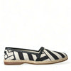 Dolce & Gabbana Beige Black Striped Canvas Espadrilles MONDELLO Shoes