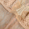 Dolce & Gabbana Beige Nylon Floral Lace Bustier Cropped Top