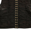 Dolce & Gabbana Brown Embellished Nylon Stretch Cropped Top