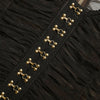 Dolce & Gabbana Brown Embellished Nylon Stretch Cropped Top