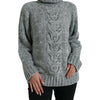Dolce & Gabbana Gray Cashmere Turtle Neck Pullover Sweater