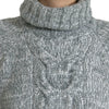 Dolce & Gabbana Gray Cashmere Turtle Neck Pullover Sweater