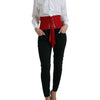 Ceinture corset en soie Dolce &amp; Gabbana en rouge ardent