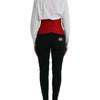 Ceinture corset en soie Dolce &amp; Gabbana en rouge ardent