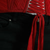 Ceinture corset en soie Dolce &amp; Gabbana en rouge ardent