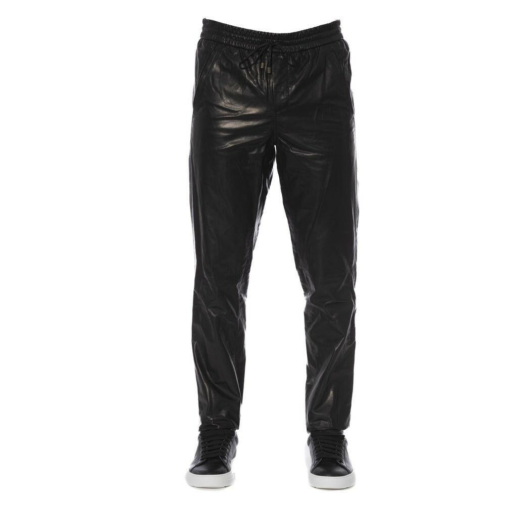 Trussardi Black Lamb Leather Pant