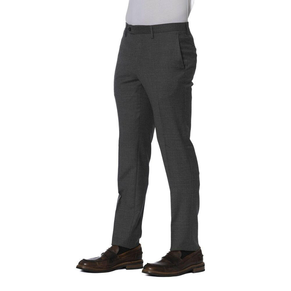 Pantalon homme en laine grise Trussardi
