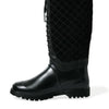 Dolce &amp; Gabbana – Regenstiefel „Chioggia“ aus Wildleder in Schwarz