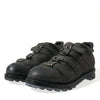 Dolce & Gabbana Black Leather Strap Men Ankle Boots Shoes