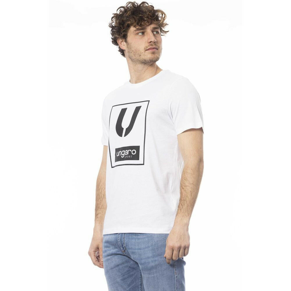 Ungaro Sport Weißes Herren-T-Shirt aus Baumwolle