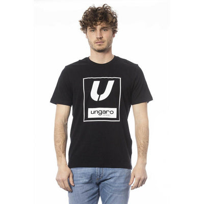 Ungaro Sport Schwarzes Baumwoll-T-Shirt