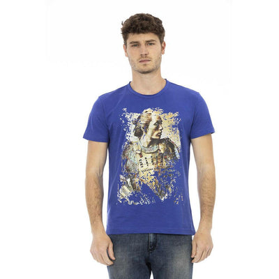 Trussardi Action Blaues Baumwoll-T-Shirt