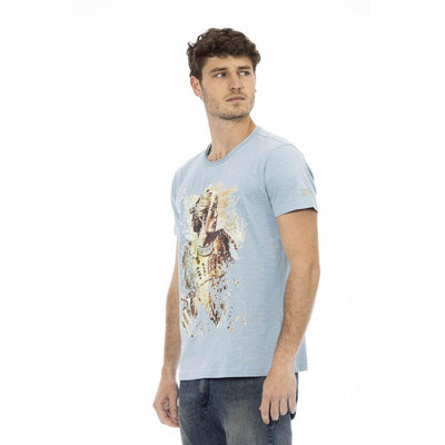 Trussardi Action Hellblaues Baumwoll-T-Shirt