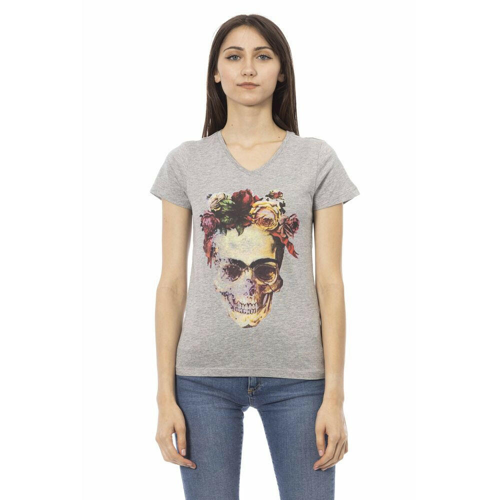 T-shirt Trussardi Action en coton gris pour femme
