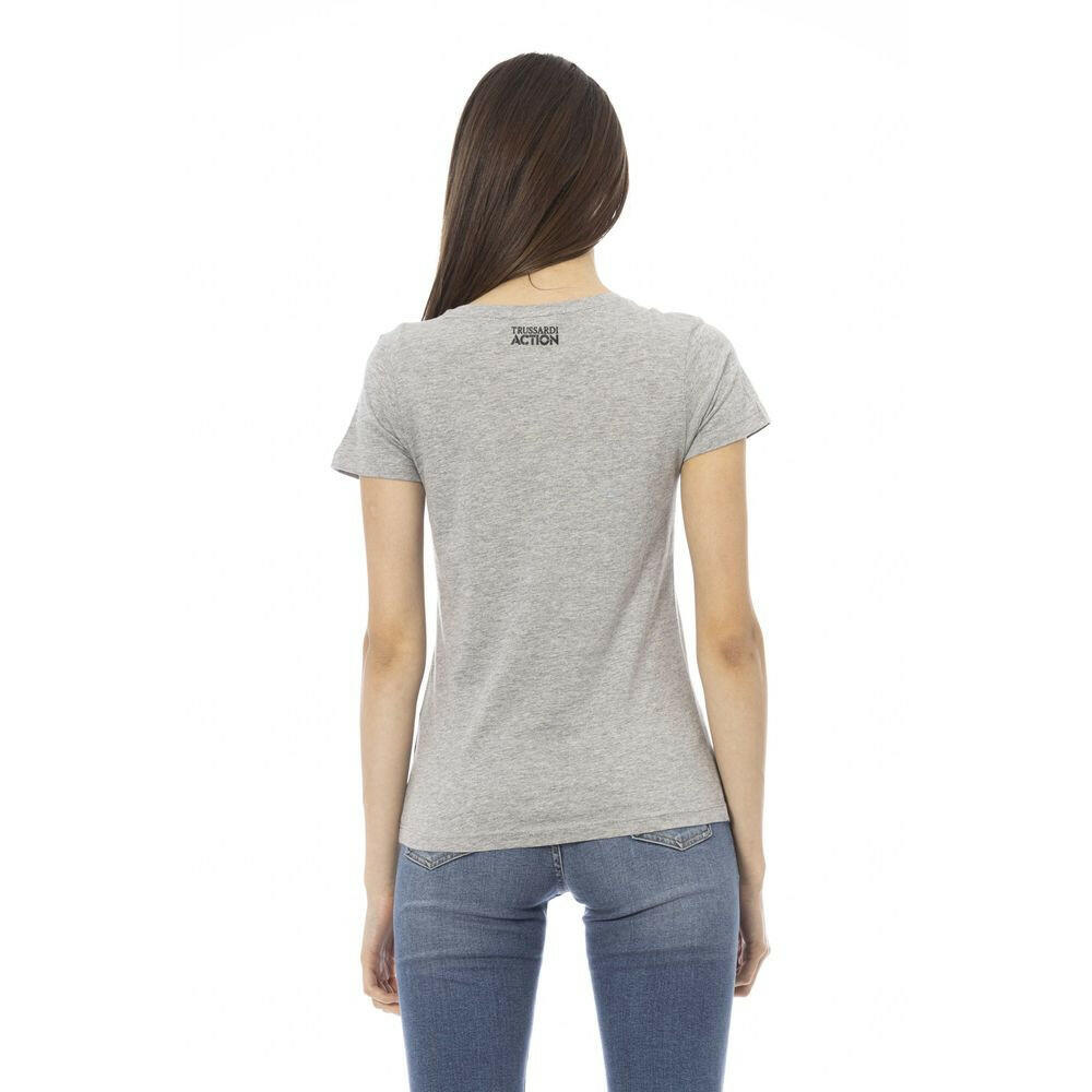 T-shirt Trussardi Action en coton gris pour femme