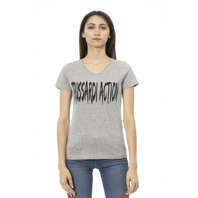 Trussardi Action Graues Baumwoll-T-Shirt