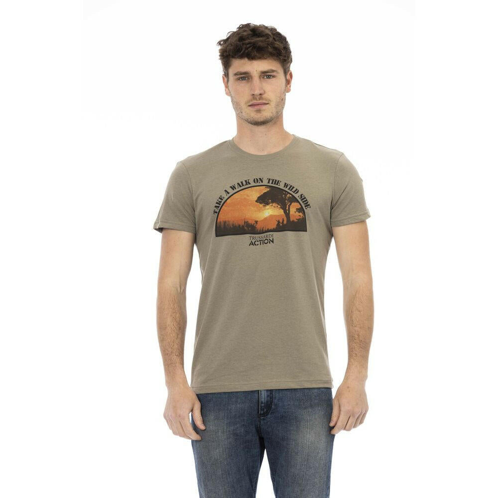 Trussardi Action Grünes Baumwoll-T-Shirt