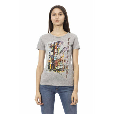 Trussardi Action Graues Baumwoll-T-Shirt