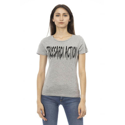Trussardi Action Graues Baumwoll-T-Shirt