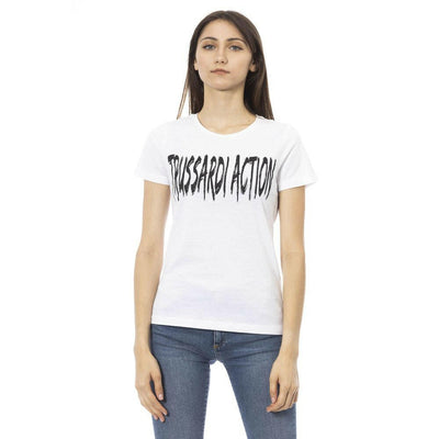 Trussardi Action Weißes Baumwoll-T-Shirt
