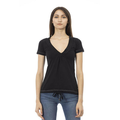 Trussardi Action Schwarzes Baumwoll-T-Shirt